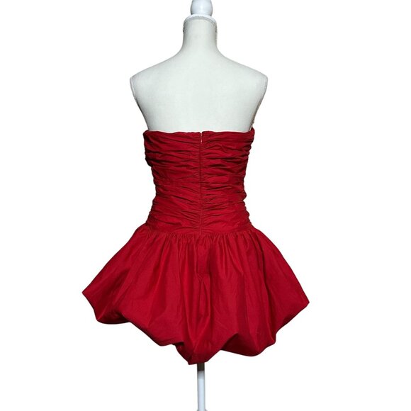 Lovers + Friends Abigail Mini Dress in Red Small New Womens Strapless - Picture 7 of 10